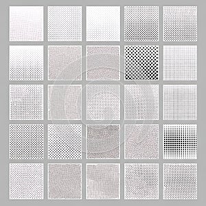 Diverse Halftone and Dotted Seamless Patterns Set