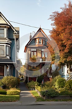 diverse houses in a tight-knit neighborhood