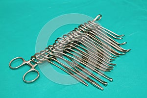 Diverse medical and surgery instruments