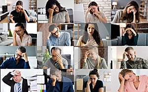 Diverse Multicultural Person Group Headshot Collage