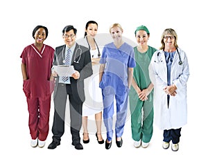 Diverse Multiethnic Cheerful Medical Team photo