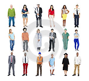 Diverse Multiethnic People with Different Jobs