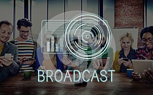 Diverse People Digital Devices Wireless Communication Concept