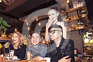 People Meeting Friendship Togetherness Coffee Shop Concept