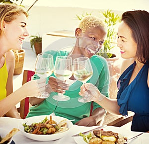 Diverse People Friends Hanging Out Drinking Concept