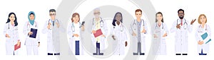 Diverse People, Medical Workers Male and Female Characters