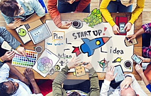 Diverse People and Startup Business Concept