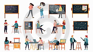 Diverse School Teachers in Educational Settings