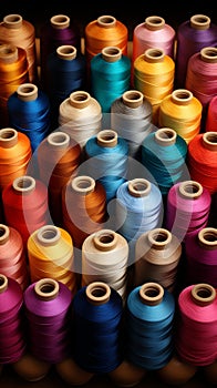 A diverse selection of colorful threads presented in a comprehensive catalog