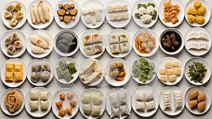 The dim sum buffet has a wide variety to choose from.AI Generated photo