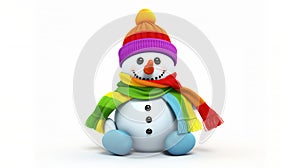 Diverse snowmen proudly display Pride colours