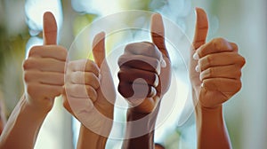 A diverse thumbs-up.AI generated image