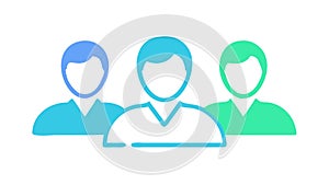 Diverse User Group Team Members Icon, vector design Generative AI