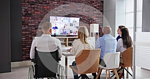 Diverse Video Conference Virtual Team