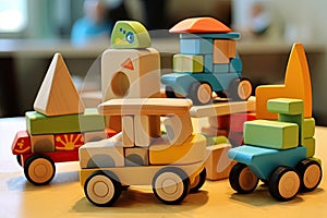 Diverse Wooden Playthings and Building Blocks for Nurturing Children\'s Motor Skills and Creativity