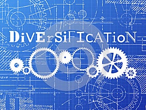 Diversification Blueprint Tech Drawing