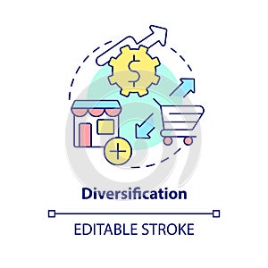 Diversification concept icon