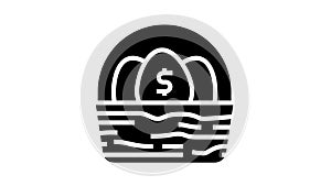 diversification money glyph icon animation