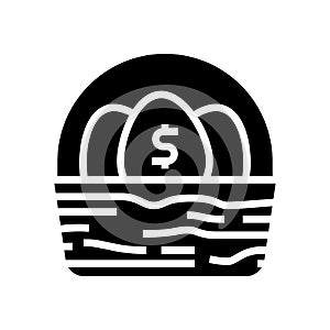 diversification money glyph icon vector illustration