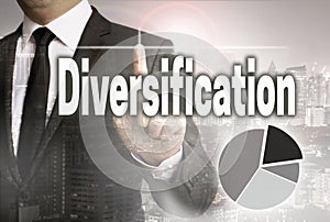 Diversification is shown by businessman concept