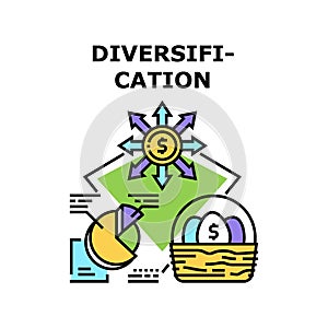 Diversification Vector Concept Color Illustration