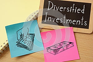 Diversified investments are shown on the business photo using the text photo