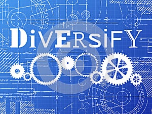 Diversify Blueprint Tech Drawing