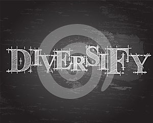 Diversify Word Blackboard photo