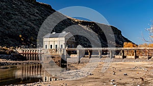 Diversion Dam on the Boise river at low water