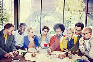 Diversity Casual People Teamwork Brainstorming Meeting Concept photo