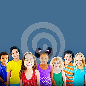 Diversity Children Friendship Innocence Smiling Concept