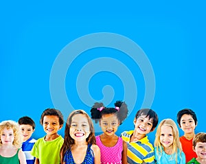 Diversity Children Friendship Innocence Smiling Concept