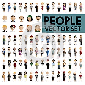 Diversity Community People Flat Design Icons Concept