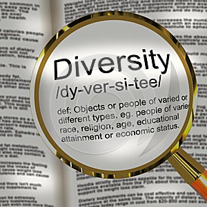Diversity concept icon meaning variation and difference - 3d illustration