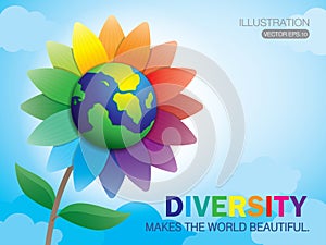 Diversity concept illustration vector.