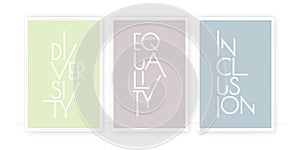 Diversity Equality Inclusion, vector