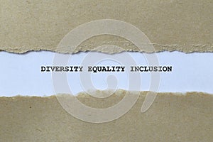 diversity equality inclusion on white paper