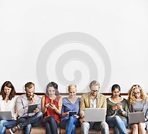 Diversity People Connection Digital Devices Browsing Concept photo
