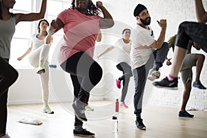 Diversity People Exercise Class Relax Concept