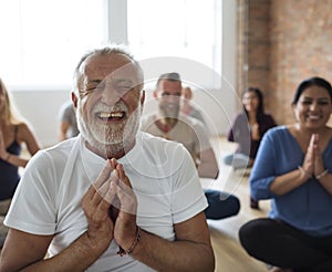 Diversity People Exercise Class Relax Concept