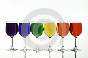 The Diversity Rainbow Caputred in Wine Glasses