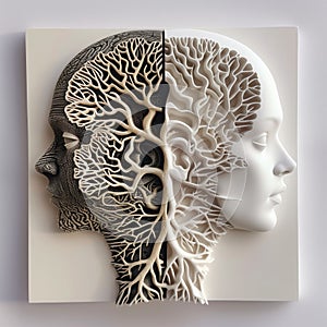 Diversity and telepathy communication concept