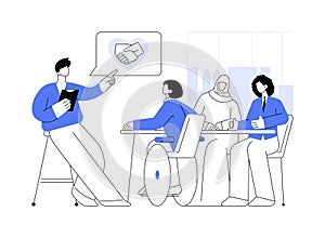 Diversity training abstract concept vector illustration.