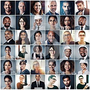 Diversity is the true key to success. Composite portrait of a group of diverse businesspeople.
