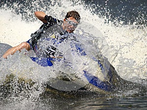 Dives Man on jet-ski