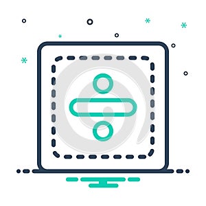Mix icon for Divide, subdivide and math