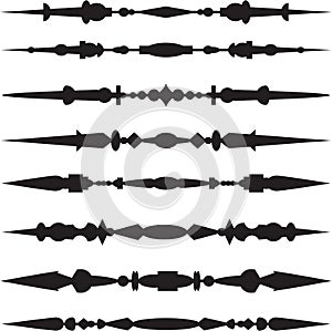 Divide ornane design elements set