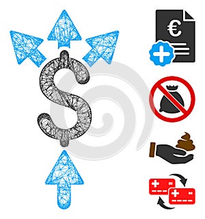 Divide Payment Web Vector Mesh Illustration