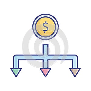 Divide Vector Icon which can easily modify or edit