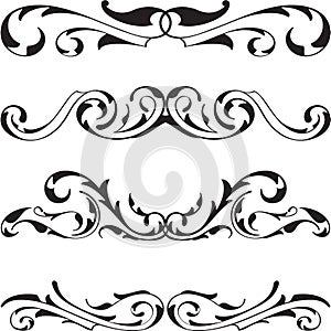 Divide victorian cool design elements set